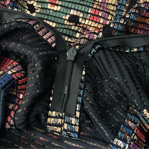 Vintage Cache Mosaic Textured Open Back Maxi Dress Size 2 Petite 90's Event XS - Picture 12 of 13